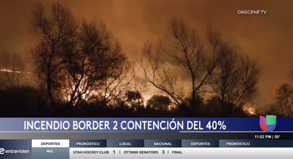 Incendio Border 2: Contención Alcanza el 40% y Comunidades Cercanas Encuentran Alivio