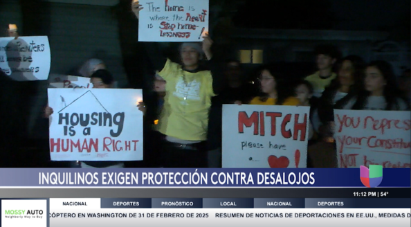 Familias de los departamentos Swell protestan contra desalojos en Imperial Beach