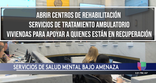 Tratamiento para salud mental y adicciones bajo amenaza