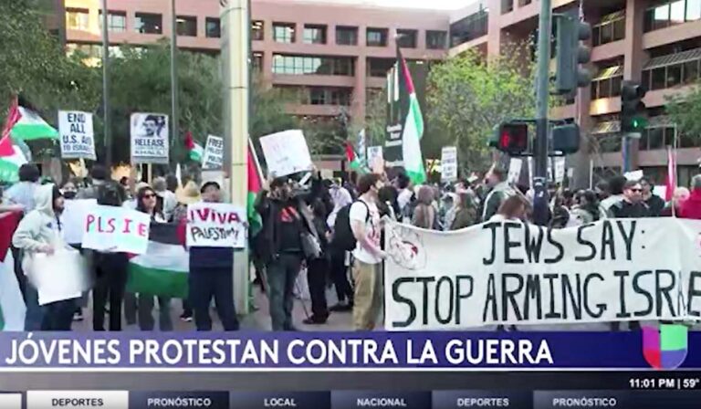 Manifestantes en San Diego protestan contra la guerra en Gaza