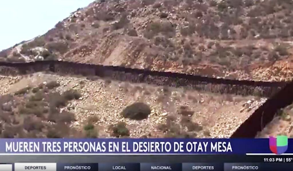 Tres personas fallecen en presunto cruce irregular en desierto de Otay Mesa