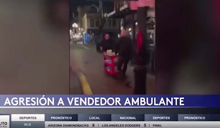 Video viral captura el momento que un vendedor ambulante es agredido 