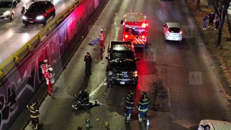 Motociclista Fallecido en Choque con Camioneta en el Circuito Interior de CdMx