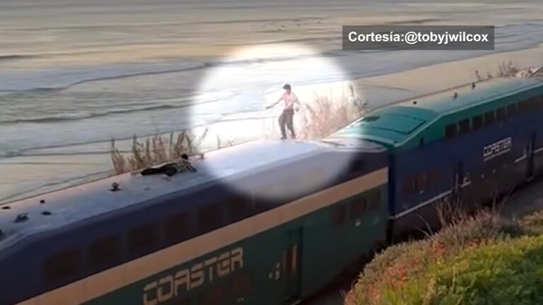Dos personas viajan sobre un tren Coaster y terminan arrestadas
