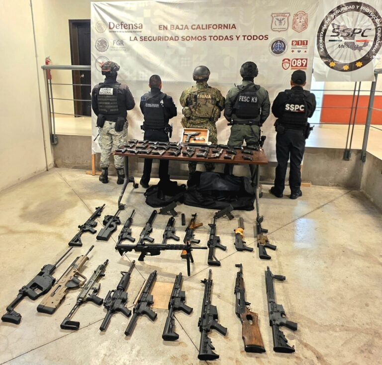 Ya suman 114 armas decomisadas en solo 15 días en Baja California