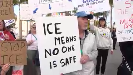 Protestas en Oceanside y Escondido contra acciones de agentes migratorios