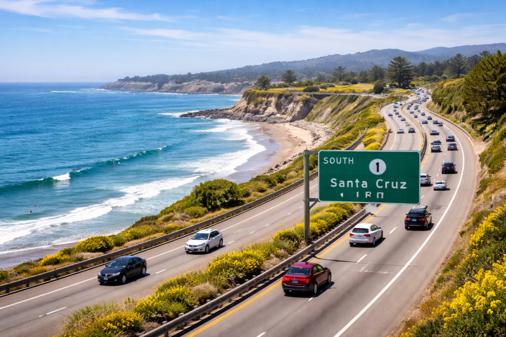 Accidente en la Autopista 1 en Santa Cruz CA Deja Cuatro Heridos Graves