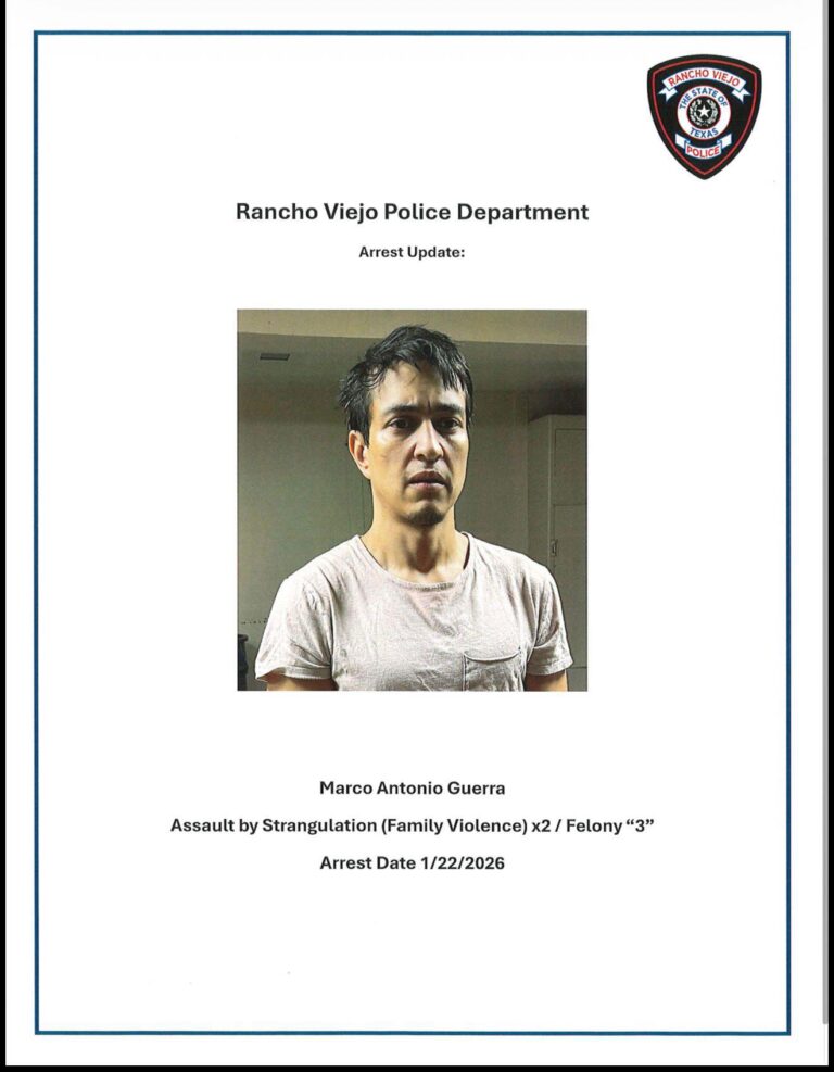 Arresto por Violencia Familiar en Rancho Viejo: Marco Antonio Guerra Detenido por Agresión