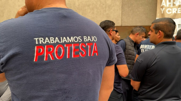Protesta de bomberos en Tijuana revela sueldos precarios y exigencias ignoradas
