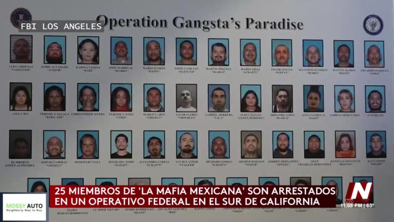 Caen 25 Miembros De La Mafia Mexicana En Redada Federal Al Sur De California