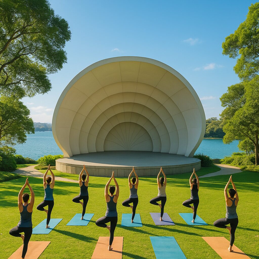 Yoga en el Rady Shell en Jacobs Park