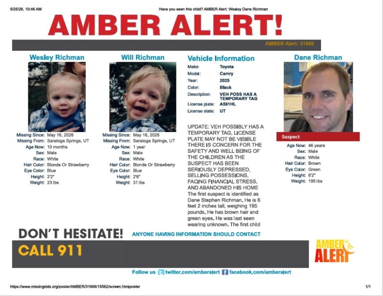 Alerta Amber de 2 hermanitos de Utah cruza a Baja California