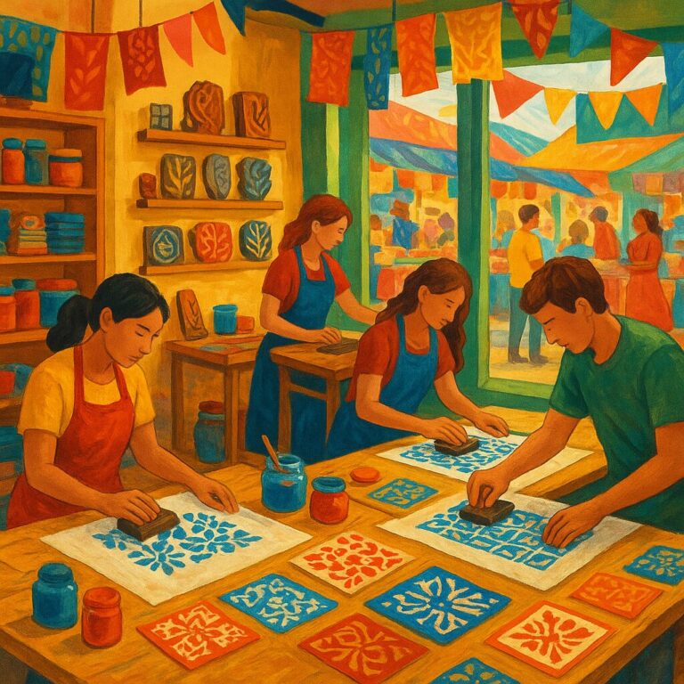 Taller de Impresión en Bloque en Low Tide Market