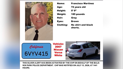 Buscan a hombre de 74 años desaparecido que podría estar en San Diego