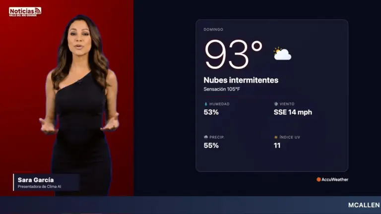 Clima McAllen hoy: temperaturas, humedad y pronóstico del domingo 12 de julio
