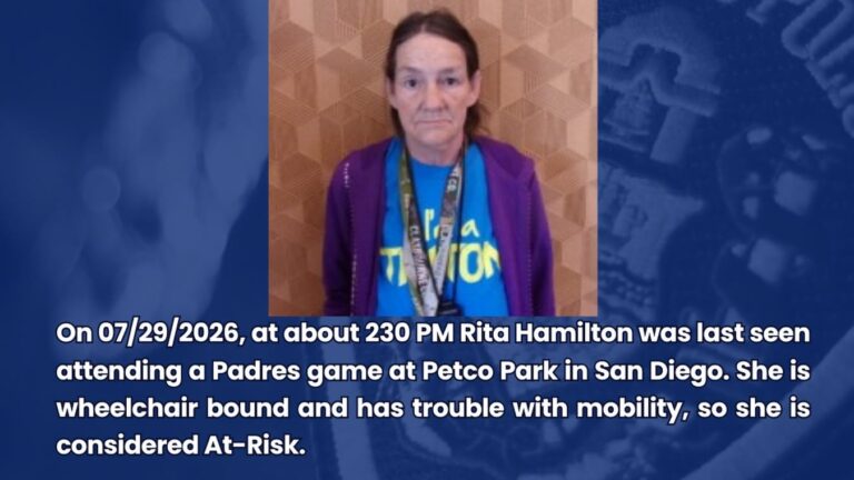 Buscan a mujer de 67 años desaparecida tras asistir a partido de los Padres en Petco Park
