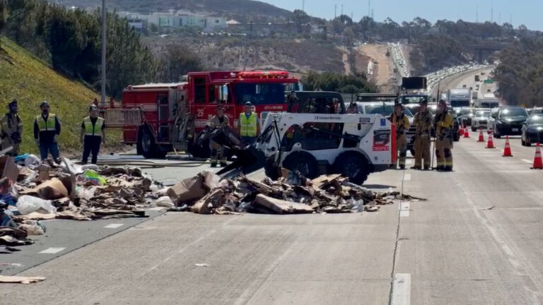 Incendio en camión de Ecology Auto Parts provoca cierres de carriles en la I-805 norte